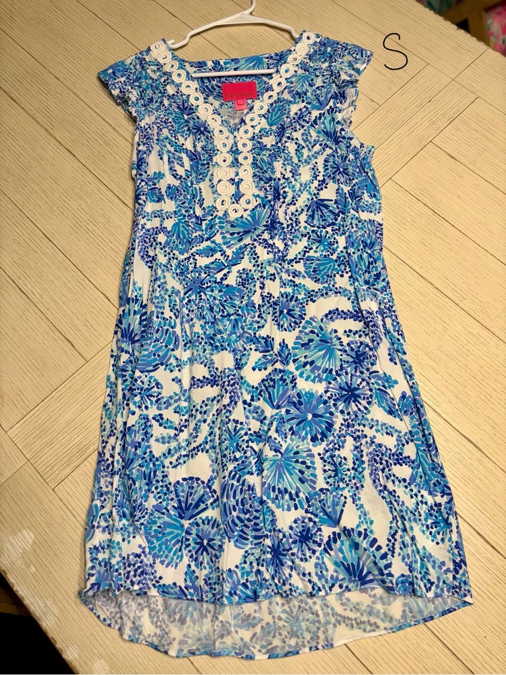 Lilly Pulitzer Blue & White Floral Mini Dress